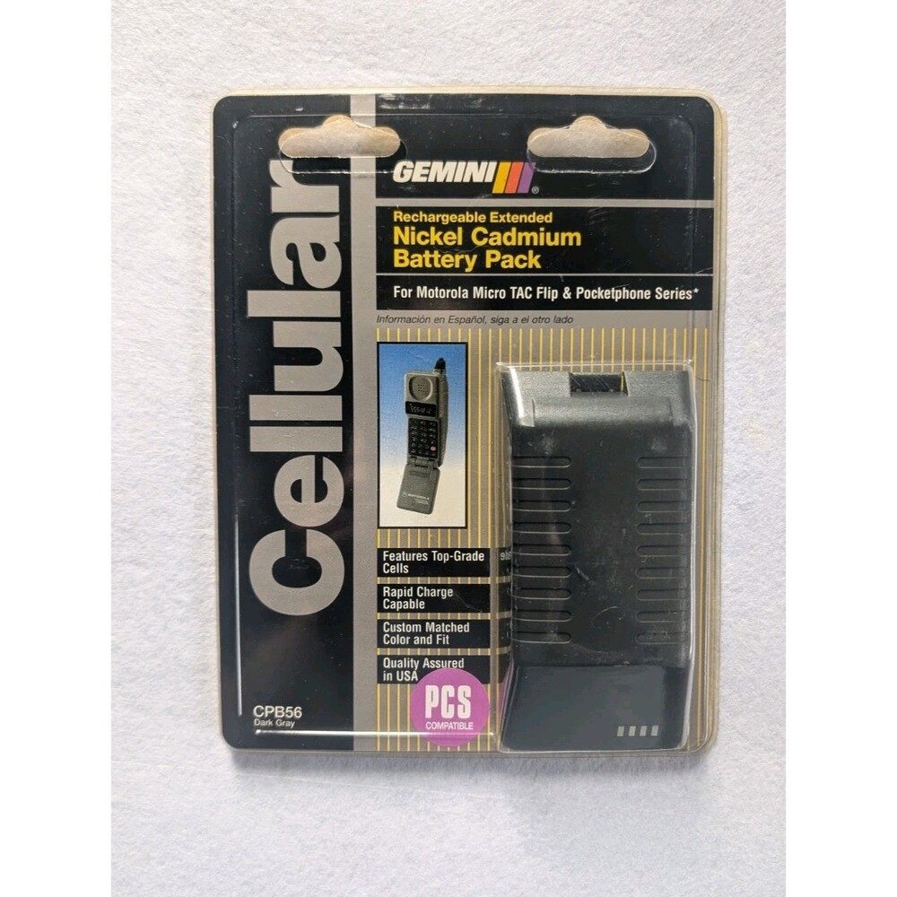 Gemini Cellular NiCd Battery Pack CPB56 for Motorola Micro TAC Flip Pocketphone